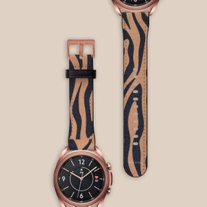 Blue Copper Zebra Galaxy Watch Band