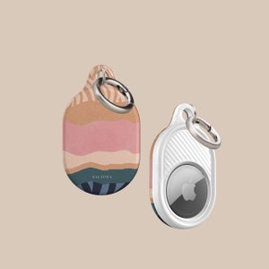 Pink Dreamy AirTag Holder | AirTag Case with Ring Chain, Cover for Apple AirTag, AirTag Case, AirTag Keyfob, AirTags for Luggage