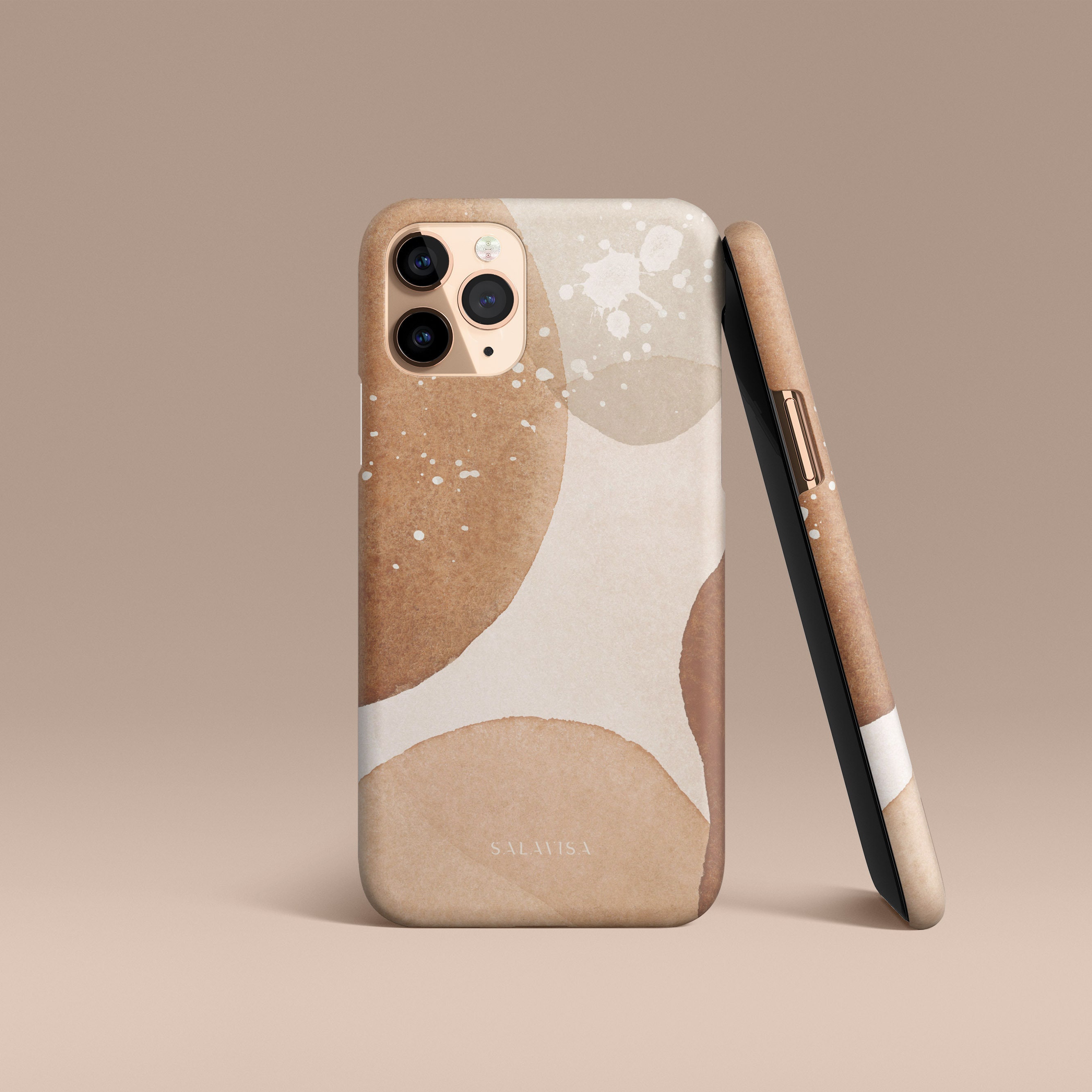 CLANE - CLANE × Topologie iPhone case beige Minimalist Soft Beige Cream Monochrome iPhone 15 14 Tough