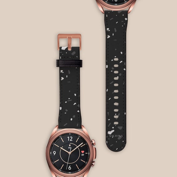 Galaxy 42mm Watch Black Vegan Leather Straps Band Amazon.com: ViCRiOR No Gaps Band Compatible with Samsung  main image 4
