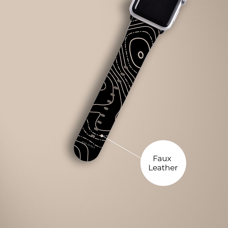MAPA PRETO Watch Strap Apple Watch 7 Strap Samsung Galaxy | Etsy