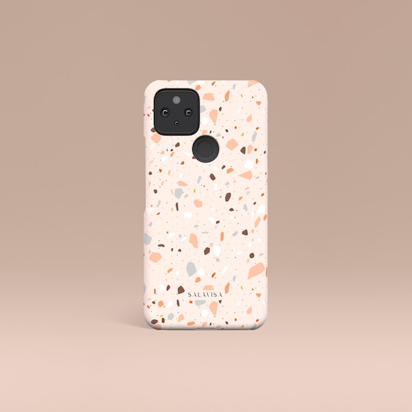 Pink Terrazzo Google Pixel 7 Case, Google Pixel 6 Pro Case, Google Pixel 5 Case, Google Pixel 4, Google Pixel 4A 5G, Google Pixel 3