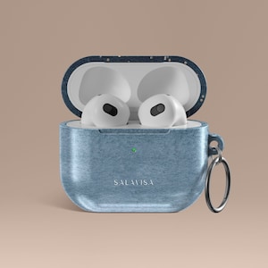 Blue & Gold Luxury AirPods Case | AirPods Pro 2nd Generation Case aesthetic | Personalised AirPods 3rd Gen Cover cute | AirPods 2 Case