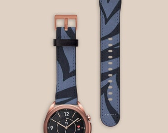 Blue Zebra Galaxy Watch Band