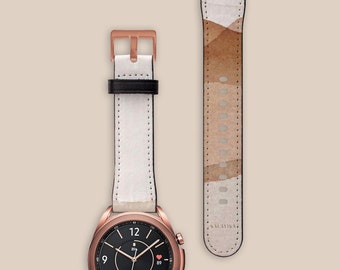 Desert Watercolor Aesthetic Samsung Galaxy Watch Strap, 40mm 41mm 42mm 44mm 45mm 46mm, Vegan Leather Galaxy 4 Band, Galaxy 3 | AW00031