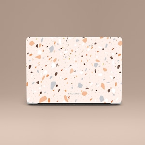 Pink Terrazzo Wonderland MacBook Case Solid Cover | Macbook Air 13 MacBook Pro 14 Pro 16, M1 2021, M2 2022, Personalizable Custom Name