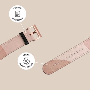 Pink Layers Watercolor Samsung Galaxy Watch Strap, 40mm 41mm 42mm 44mm 45mm 46mm, Vegan Leather Galaxy 4 Band, Galaxy 3 AW00069 image 3