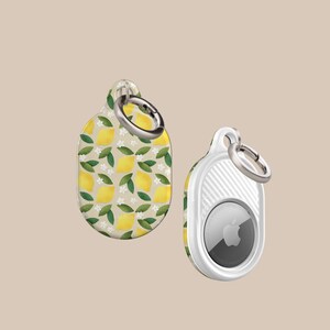 Lemon Summer Mix AirTag Holder | AirTag Case with Ring Chain, Cover for Apple AirTag, AirTag Case, AirTag Keyfob, AirTags for Luggage
