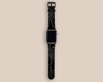 Topographic Modern Art Apple Watch Strap, Apple Watch Series, Apple Watch  Ultra, Apple Watch SE 2022, Apple Watch Watch Band AW00122 - Main Image