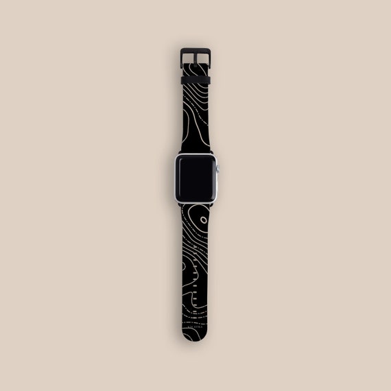Topographic Modern Art Apple Watch Strap, Apple Watch 8
