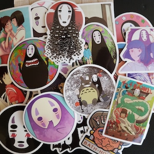 Anime Stickers//Spirited Away Stickers//Studio Ghibli//Kawaii//Labels//Vinyls//Decor//Waterproof//Water bottle//Laptop//Window Decal