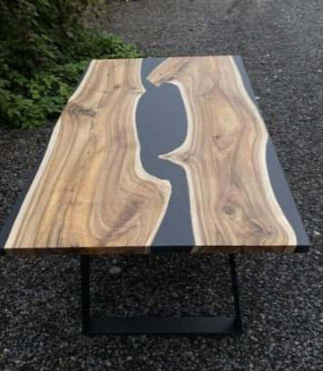 Black Epoxy Resin Table Handmade Furniture Conference Table Etsy