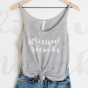 Athletic Heather Bella Canvas 8838 Mockup, Bella Canvas Slouchy Tank Mockup, Bella Canvas Mockup, Tank Top Mockup, Hanging Mockup w shorts
