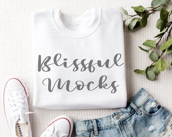 GILDAN 18000 MOCKUP,  SWEATSHIRT Mockup, 18000 White Sweatshirt Mockup, Crewneck Mockup, Flat Lay Mockup, Summer Mockup, Blissful Mocks