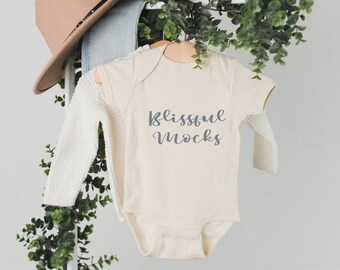 Onesie Mockup | Rabbit Skins 4400 Mockup | Natural Onesie Mockup | Baby Bodysuit | Rabbit Skins Mockup | Announcement Onesie | Spring Mockup