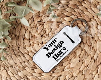 Sublimation Keychain Mockup for Neoprene Chapstick Holder JPG and PNG Blank White Product Mockup Digital Download Add Your Own Image