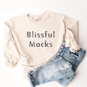 Simple Sweatshirt Mockup, Gildan 18000 Sweatshirt Mockup, Sweatshirt flat lay, Gildan 18000 Mockup,  Boho Sweatshirt Mockup, 18000 Sand
