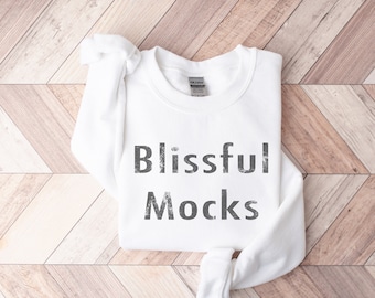 Sweatshirt Mockup, Gildan 18000 Mockup, Gildan White Sweatshirt Mockup, Gildan Sweatshirt Mockup, Gildan 18000 White, Folded Sweatshirt Mock