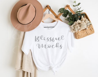 Bella Canvas 3001 Mockup,  Bella Canvas Mockup, 3001 Mockup, White T Shirt Mockup, Shirt Mockup, Unisex Tshirt Mockup, Fall, Hanging