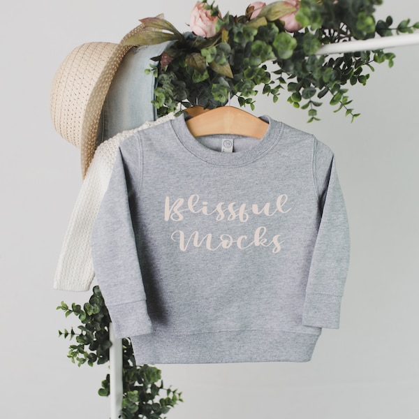 Rabbit Skins Toddler Sweatshirt Mockup Grey | 3317 Sweatshirt Mockup | Grey Sweatshirt Mockup | Toddler Pullover Mockup | Spring Mockup