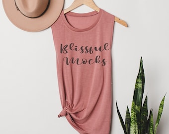 Bella Canvas 8803 Mockup | Bella Canvas 8803 Mauve Mockup | Mauve Muscle Tank Mockup | Bella Canvas Muscle Tank Mockup | Mauve Tank Top
