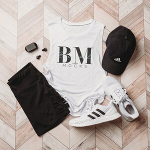 WHITE Muscle Tank Mockup | Bella Canvas Mockup |  8803 Mockup | Boho Mockup | 8803 White | Bella Canvas Mockup | Tank Top Mockup