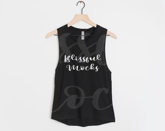 Next Level Festival Muscle Tank Mockup, Next Level Tank Top Mockup, Black Muscle Tank,  Tank Top Mockup, N5013 Mockup, Hanging Mockup