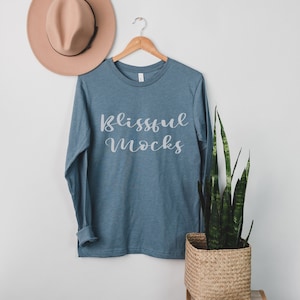 Bella Canvas 3501 Mockup, Bella Canvas Mockup, 3501 Mockup, Long-Sleeve T Shirt Mockup, 3501 Denim Triblend, Bella Canvas 3501 Mockup