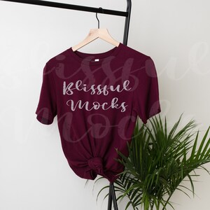 Bella Canvas 3001 Mockup, Bella Canvas Mockup, 3001 Mockup, Maroon T Shirt Mockup, Shirt Mockup, Unisex Tshirt Mockup, Summer Mockup Hanging
