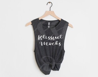Next Level Festival Muscle Tank Mockup, Next Level Tank Top Mockup, Charcoal Muscle Tank,  Tank Top Mockup, N5013 Mockup, Hanging Mockup