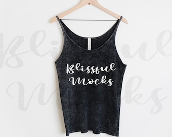 Black Mineral Wash Bella Canvas 8838 Mockup, Bella Canvas Slouchy Tank Mockup, Bella Canvas Mockup, Tank Top Mockup, Hanging Mockup