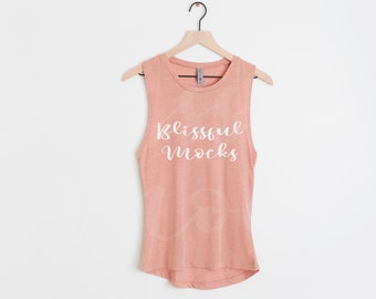 Next Level Festival Muscle Tank Mockup, Next Level Tank Top Mockup, Desert Pink Muscle Tank,  Tank Top Mockup, N5013 Mockup, Hanging Mockup