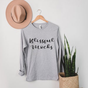 Bella Canvas 3501 Mockup, Bella Canvas Mockup, 3501 Mockup, Long-Sleeve T Shirt Mockup, 3501 Athletic Heather, Bella Canvas 3501 Mockup