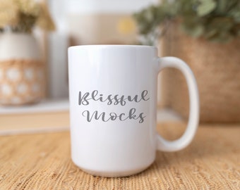 15 oz Mug mockup , blank mug,  White Mug Mockup, White Coffee Mug Mockup, Boho Mug Mockup, Mug Mockup Template,  Digital Download