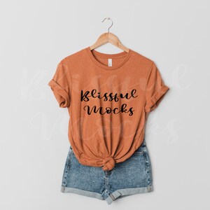 Bella Canvas 3001 Mockup, Bella Canvas AUTUMN Shirt Mockup, Summer Shirt Mockup, Hanging T Shirt Mockup,  Mockup with Shorts, 3001 Autumn