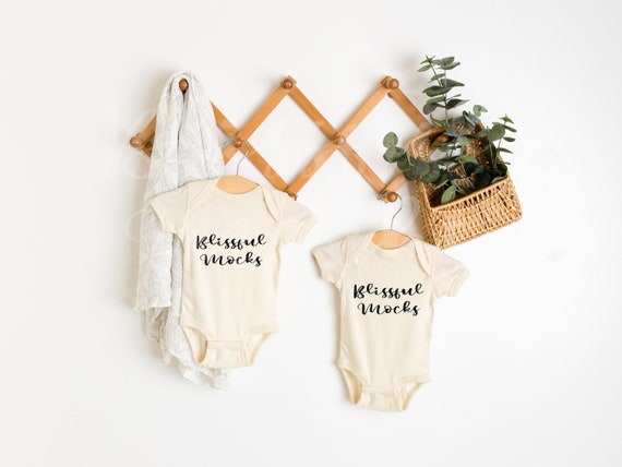 Twin Onesie Mockup, Rabbit Skins 4400,  Baby Bodysuit, Hanging Onesie Mockup, Pregnancy Announcement, Two Onesie mockup, 4400 Natural, Twins