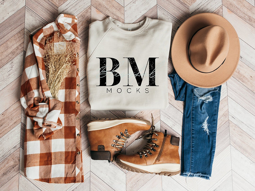Bella Canvas 3901 Mockup | Bella Canvas Heather Dust Sweatshirt Mockup ...