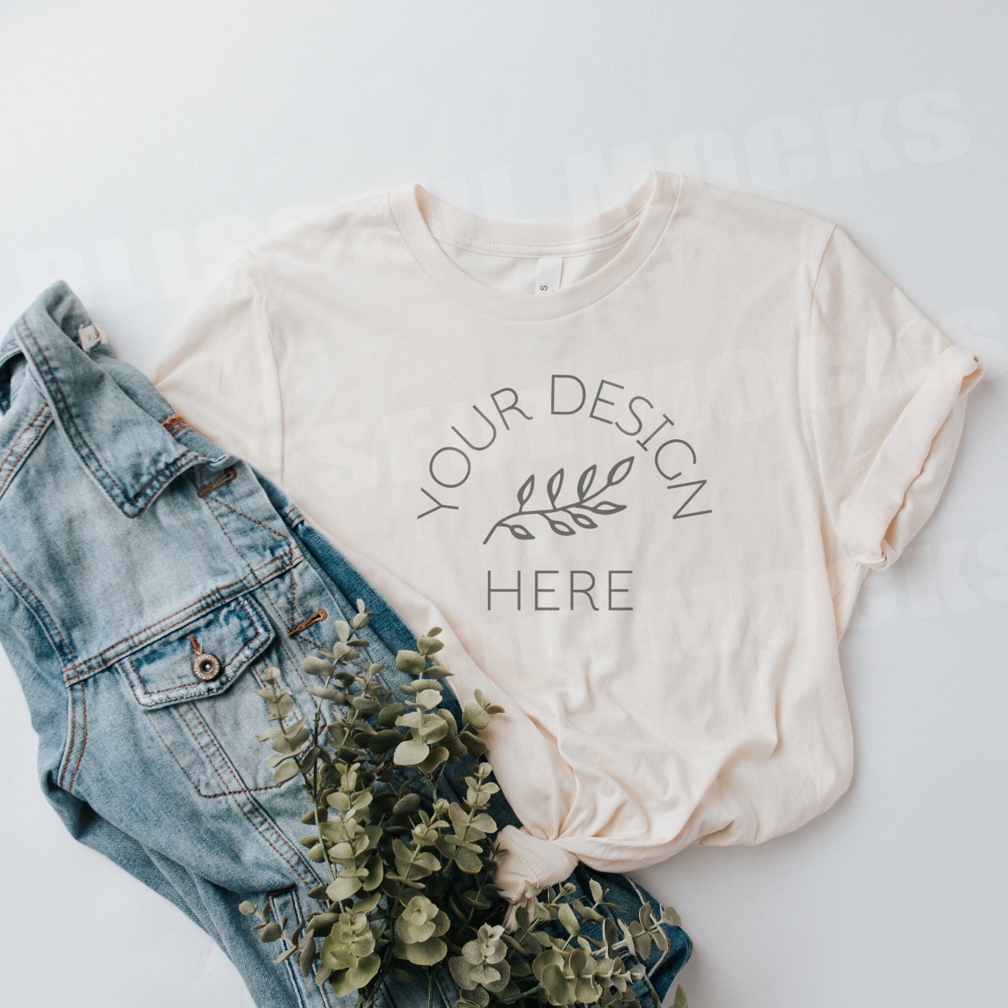 Download Bella Canvas Mockup Bella Canvas Cream T Shirt Mockup Etsy