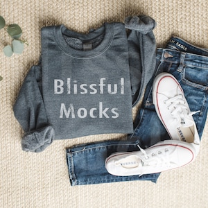 Sweatshirt Mockup, Gildan 18000 Mockup, Gildan Dark Heather Sweatshirt Mockup, Gildan Sweatshirt Mockup, Gildan 18000 Dark Heather Mockup