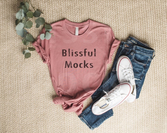 Bella Canvas 3001 Mockup | Bella Canvas Mockup | 3001 Mockup | 3001 Mauve | T Shirt Mockup | Bella Canvas Mockup, Mauve Mockup