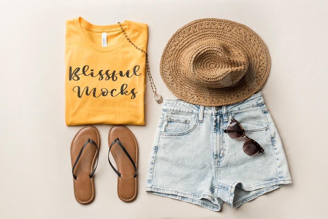 Bella Canvas 3001 Mockup | Bella Canvas YELLOW T Shirt Mockup | T Shirt ...