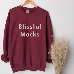 Gildan 18000 Mockup, Gildan Sweatshirt Mockup, Gildan Crewneck Sweatshirt Mockup, 18000 Sweatshirt Mockup, Gildan 18000 Maroon,  Mock up