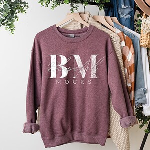 Gildan 18000 Heather Sport Dark Maroon Mockup, Gildan Sweatshirt Mockup, Gildan Mockup, Fall Sweatshirt Mockup