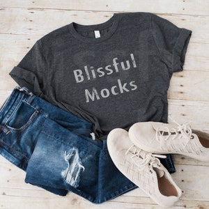 Dark Heather Mockup, Bella Canvas 3001 Mockup, Bella Canvas Mockup, 3001 Mockup, Flat Lay, Boho Mockup, 3001 Dark Heather, Digital JPG