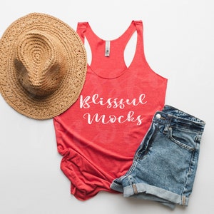 Next Level 6733 Mockup, Next Level Tank Mockup, Next Level Racerback Mockup, Vintage Red Tank Mockup, Summer, Beach, 4th of July Tank Mockup