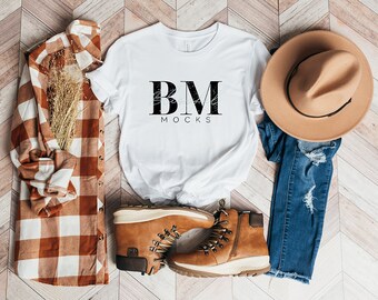 Bella Canvas 3001 Mockup,  Bella Canvas Mockup, 3001 Mockup, White T Shirt Mockup, Shirt Mockup, Unisex Tshirt Mockup, Fall, Hanging