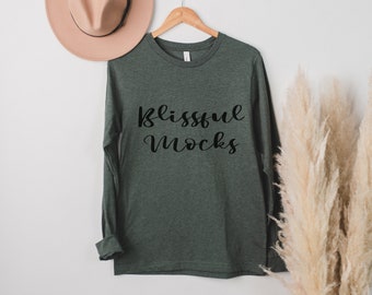 Bella Canvas 3501 Mockup, Bella Canvas Mockup, 3501 Mockup, Long-Sleeve T Shirt Mockup, 3501 Heather Forest, Bella Canvas 3501 Mockup