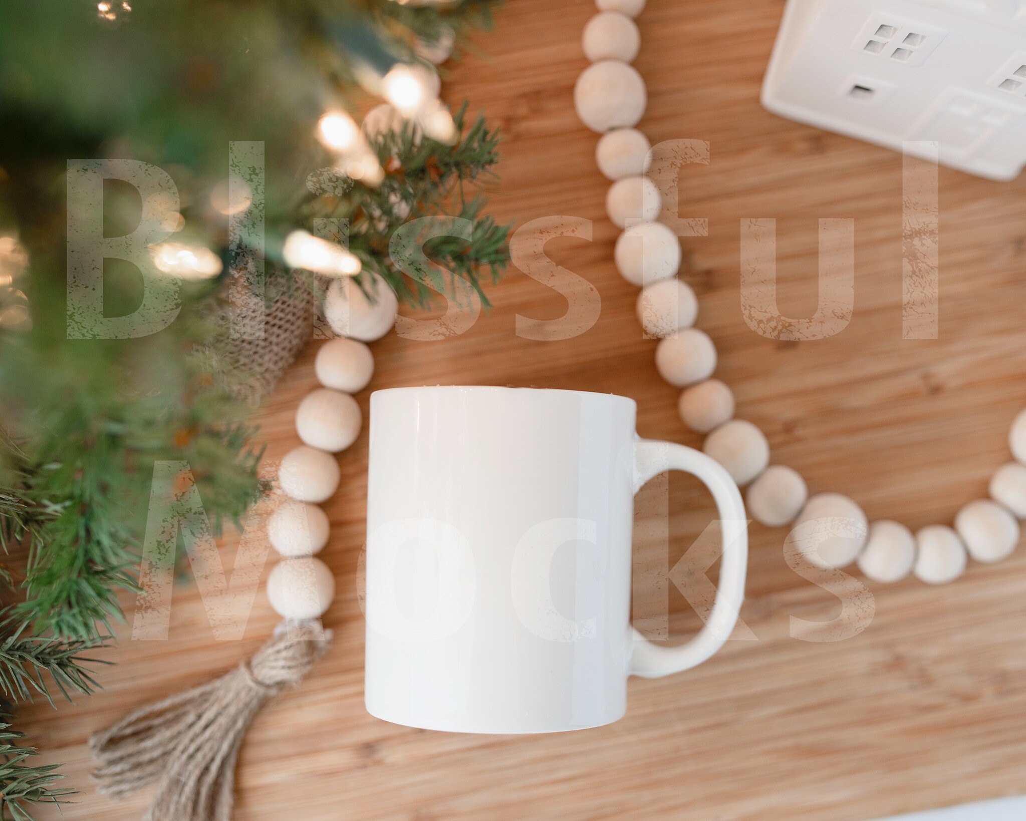 Download Boho Farmhouse Christmas Mug Mockup Holiday Mug Mockup | Etsy