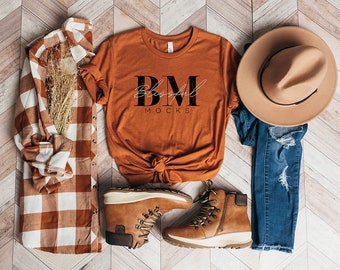 Bella Canvas 3001 Mockup, Autumn Bella Canvas Mockup, 3001 Mockup, T Shirt Mockup, Shirt Mockup, Unisex Tshirt Mockup, Fall, Styled, Hanging