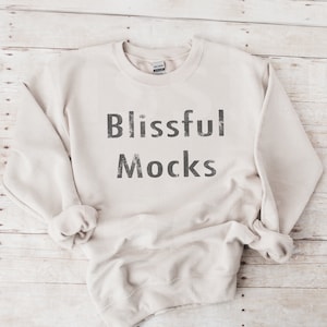 Gildan 18000 Mockup, Gildan Sand Sweatshirt Mockup,  Sweatshirt Mockup, Gildan Sweatshirt Flat Lay